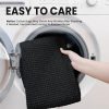 Woven Runner Rug 3x10 Ft Washable Runners for Hallways Long Non Slip Rubber Backed Kitchen Runner Braided Indoor Floor Carpet Runners for Entryway, Hallway, Kitchen, Black/Grey