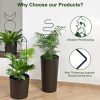 WF4262MAX_3 Wellsign 16inch Small Indoor Plant Trellis for Climbing Plants Outdoor | 4PK Black Garden Metal Trellis for Potted Plants with Different Patterns for Vine Ivy Flower Plant Support