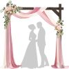 Chamvis 7.48FT Wooden Wedding Arch Frame, Wood Square Arch Backdrop Stand Wedding Arbor for Ceremony and Outdoor Lawn Decorations