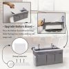 Kanrichu Bedside Caddy Hanging Storage Bag, Organizer Baskets with Pockets for Bunk Bed Accessories, Loft & Dorm Rooms Chair Bed Rails (Gray)