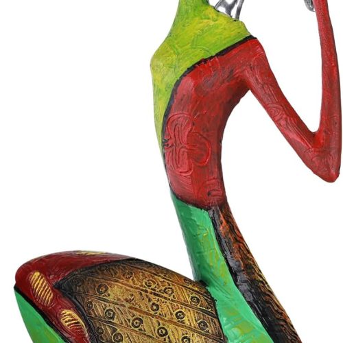 Minimalist Abstract Yoga Art Woman Statues and Sculptures, Creative Full-Color Oil Painting Art Female Statue, Modern Living Room Room Porch Centerpieces Bookcase Entryways Desktop Decor Crafts (C)