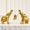 Elephant Statue For Home Decor.Gold Elephant Decor For Living Room,Office,Shelf,Table Centerpiece Decorations.Elephant Gifts for Women,Mom.Good Luck Elephant Figurines.Home Decor Living Room.(Gold)