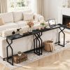 MAHANCRIS 44.9" Sofa Table, 9.4" Narrow Console Table with Charging Station