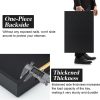 WF5229MAX_4 Black Rectangle Serving Tray with Gold Handles for Party,Large Wood Decorative Tray for Ottoman,Faux Leather Coffee Table Tray Decor
