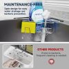 WF5289MAX_4 NiHome Sponge Holder for Kitchen Sink, Adjustable Corner Caddy, Silver | Rustproof 304 Stainless Steel Storage with Extendable Arms and Open Drainage for Rapid Drying of Brushes and Soap Bars