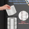 NearMoon Toilet Paper Organizer Stand, Free Standing 3 Rolls Tissue Storage, Metal Bathroom Accessory, Rustproof Toilet Roll Holder for Kitchen Countertop Inside Cabinet Shelf(Metal Base, Matte Black)