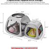 Tenrai Portable Cat Playpen, Trapezoidal Design for Better Standing, Foldable Pet Tent for Indoor and Outdoor Use of Kitten and Puppy, Dog Play Enclosure, Cat Houses & Condos