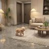 6-Panel Clear Acrylic Freestanding Dog Gate, Folding Pet Barrier