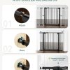 Babelio Extra Wide Baby/Dog Gate PressGuard P7, 29-55" Auto Close for The House and Doorway, Safety Pressure Mounted Pet Door, NO Need Tools and Drilling, Black