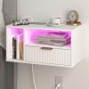 WF5584MAX_1 Veegle White Floating Nightstand with Charging Station and LED Lights,White