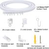 3 Meters (9.8FT) Flexible Bendable Ceiling Curtain Track for Room Divider,Window Treatment,Bay,Shower,Trailer Motorhome,Hospital Curtain Track System-Easy Installation(White)