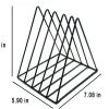 WF5822MAX_2 QPEY 5-Slot Black Metal Triangle File Holder, 1pc for Office | Triangle Vinyl Record Stand Magazine Newspaper Holder Photography Props for Home