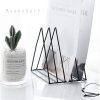 WF5822MAX_4 QPEY 5-Slot Black Metal Triangle File Holder, 1pc for Office | Triangle Vinyl Record Stand Magazine Newspaper Holder Photography Props for Home