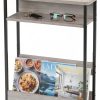 Narrow Side Table,3-Tier Slim End Table with Storage Shelf,Modern Sofa Table Thin Side Table for Narrow and Small Spaces, Skinny Bedside Table Small Nightstand with Magazine Rack Space Saving/Oak