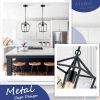 Sheetea 2 Pack Pendant Lights Kitchen Island, Modern Black Light Fixtures