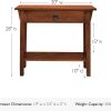 WF7184MAX_3 Leick Home Mission Console Table, 30", Russet | Freestanding, Traditional, Wood, Furniture, 9057-RS