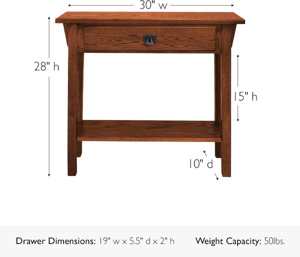 WF7184MAX_3 Leick Home Mission Console Table, 30", Russet | Freestanding, Traditional, Wood, Furniture, 9057-RS