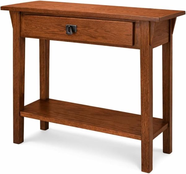 WF7184MAX_4 Leick Home Mission Console Table, 30", Russet | Freestanding, Traditional, Wood, Furniture, 9057-RS
