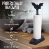 Bat Paper Towel Holder - Halloween Decor for Kitchen and Bathroom - Gothic Home Decor for Oddities and Curiosities - Goth Accessories for Countertop Stand - Witchy Gifts for Women