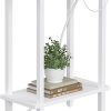 TUTOTAK Narrow Side Table, 2-Tier Small End Table with Charging Station | Skinny Sofa Table, Slim Nightstand, Easy Assembly for Living Room, Bedroom, White TB01BW060