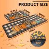 Fall Kitchen Rugs and Mats Set of 2, Thanksgiving Kitchen Rug Non Slip Backing Fall Decorations for Home Seasonal Farmhouse Holiday Autumn Harvest Low-Profile Kitchen Floor Mat 17"X47"+17"X30"