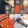 Fall Kitchen Rugs and Mats Set of 2, Thanksgiving Kitchen Rug Non Slip Backing Fall Decorations for Home Seasonal Farmhouse Holiday Autumn Harvest Low-Profile Kitchen Floor Mat 17"X47"+17"X30"