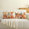 Fall Buffalo Plaid Pumpkin Throw Pillow Covers 12x20 Inch Set of 2 Autumn Thanksgiving Harvest Floral Lumbar Cushion Case Decorations for Home Porch Sofa Couch