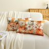 Fall Buffalo Plaid Pumpkin Throw Pillow Covers 12x20 Inch Set of 2 Autumn Thanksgiving Harvest Floral Lumbar Cushion Case Decorations for Home Porch Sofa Couch