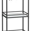 VASAGLE Bar Cart, 3-Tier Shelf, Wine Holders, Glass Holders
