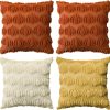 AVOIN colorlife Caramel Yellow Beige Fall Throw Pillow Covers 18x18 Inch