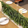 Lifelike Touch Artificial Christmas Cedar Garland for Mantle (9FT 1PCS) | Realistic Faux Pine Needles Garland Fake Greenery Garland, for Fireplace Table Window Stairs Indoor Holiday Xmas Decorarion