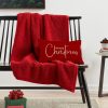 RABUSOFA Christmas Pillow Covers 12x20 Inch,Red Merry Christmas Saying Decorations Winter Decorative Throw Pillow Cases,Farmhouse Holiday Xmas Lumbar Cushion Covers for Couch Living Room(16)