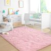 WF9318MAX_2 Ultra Soft Pink Rugs for Bedroom 4x6 Feet, Fluffy Shag Area Rugs for Living Room, Large Comfy Furry Rug for Girls Kids Baby Room Decor, Non Slip Nursery Modern Indoor Fuzzy Floor Carpet