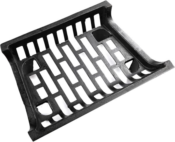 AGTEK Fireplace Grate 18" Cast Iron Heavy Duty Wood Stove Burning Rack Holder