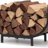WF9450MAX_1 30" Firewood Rack Outdoor Indoor, Heavy Duty Firewood Storage Holder Rustproof, Stable Log Holder and Metal Fireplace Decor Organizer Space Saving