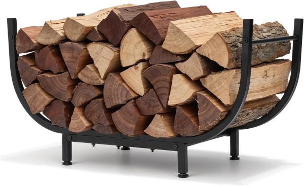 WF9450MAX_1 30" Firewood Rack Outdoor Indoor, Heavy Duty Firewood Storage Holder Rustproof, Stable Log Holder and Metal Fireplace Decor Organizer Space Saving