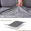 WF9879MAX_2 Waterproof Couch Cushion Covers for Sectional Sofa L Shape Cover | Non Slip,Stretch Jacquard Fabric,Pet Hair & Scratch Protection,Easy Installation,Furniture Protector,3 Seater+1 Chaise