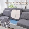 WF9879MAX_4 Waterproof Couch Cushion Covers for Sectional Sofa L Shape Cover | Non Slip,Stretch Jacquard Fabric,Pet Hair & Scratch Protection,Easy Installation,Furniture Protector,3 Seater+1 Chaise