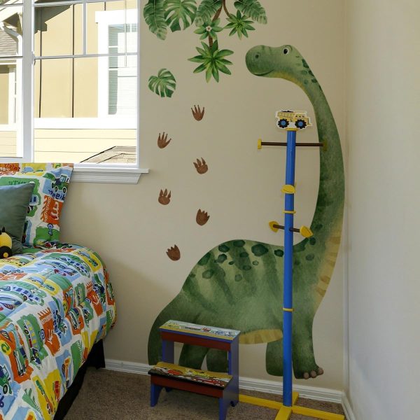 Large Dinosaur Wall Decals for Boys Bedroom Dino Footprints Wall Stickers Peel and Stick Baby Toddler Kids Room Wall Decor Murals for Nursery Daycare Classroom Decoration (KL-BM2063)