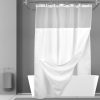 WFOOOO1010YRM_1 N&Y HOME Waffle Weave Shower Curtain with Snap-in Liner Set White, 71x72