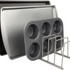 WFOOOO180YRM_1 FitWell Kitchen Bakeware Organizer,Plate Racks,Rack for Plastic Lids,Cutting Boards,Cookie Sheets,Pots & Pans Holder,Compact Kitchen Storage,Cabinet Organizer