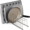 WFOOOO180YRM_3 FitWell Kitchen Bakeware Organizer,Plate Racks,Rack for Plastic Lids,Cutting Boards,Cookie Sheets,Pots & Pans Holder,Compact Kitchen Storage,Cabinet Organizer