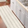 WFOOOO291YRM_1 Turquoize Bathroom Runner Rug 20"x59", Soft Absorbent Chenille Bath Rug