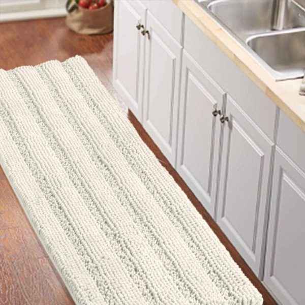 WFOOOO291YRM_1 Turquoize Bathroom Runner Rug 20"x59", Soft Absorbent Chenille Bath Rug