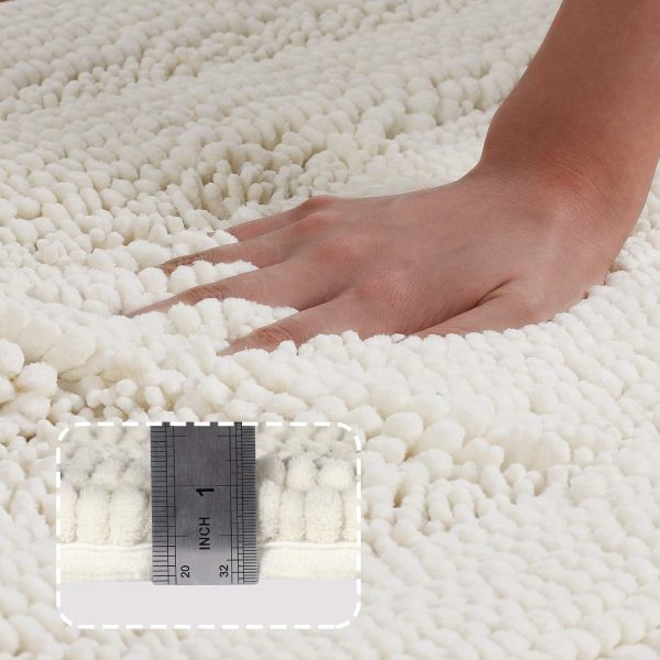 WFOOOO291YRM_3 Turquoize Bathroom Runner Rug 20"x59", Soft Absorbent Chenille Bath Rug
