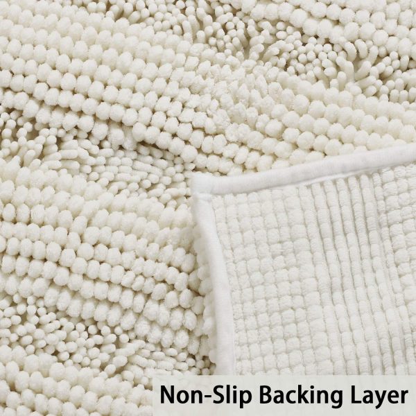 WFOOOO291YRM_4 Turquoize Bathroom Runner Rug 20"x59", Soft Absorbent Chenille Bath Rug