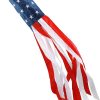 HOOSUN 4th of July Decorations,60 Inch American Windsock Heavy Duty,Wind Socks for Outside Patriotic Memorial Day Decor,American Flag USA Windsock With Embroidered Stars,Red White and Blue Wind Sock