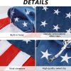 HOOSUN 4th of July Decorations,60 Inch American Windsock Heavy Duty,Wind Socks for Outside Patriotic Memorial Day Decor,American Flag USA Windsock With Embroidered Stars,Red White and Blue Wind Sock