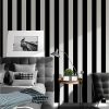 Guvana Stripe Black and White Peel and Stick Wallpaper Self-Adhesive Wallpaper 118"x17.7" Removable Contact Paper Waterproof Wall Paper Decorative Wall Covering Cabinets Shelves Drawer Liner Vinyl