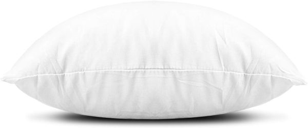 WFOOOO594YRM_2 EDOW Throw Pillow Inserts, Set of 4 Lightweight Down Alternative Polyester Pillow, Couch Cushion, Sham Stuffer, Machine Washable. (White, 18x18)